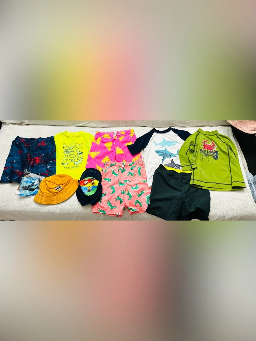 Set Swimming Shorts Swimsuit Boys Size 7/8 Years  Excellent Condition